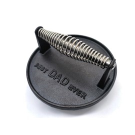 JNXHON Kitchen Tools BEST DAD EVER Heavy Duty Cast Iron Grill Press Burger Press Bacon Press Barbecue Press Meat Press Burger Smasher Griddle Press Unique Father's Gift(7inch)