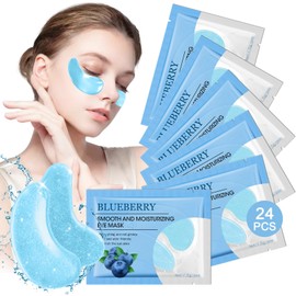 24 Paare Augenpads, Eye Pads, Augenpads Gegen Augenringe, Augenpads Gegen Tränensäcke, Augenpflege Deep Hydration Eye Patches, Reduzieren Dunkle Augenringe, Schwellungen (Lila)