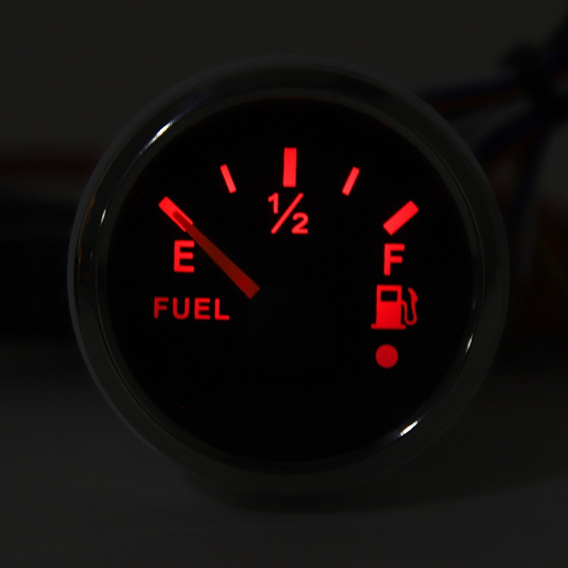 2in Fuel Level Gauge Colorful Backlight Fuel Level Meter for