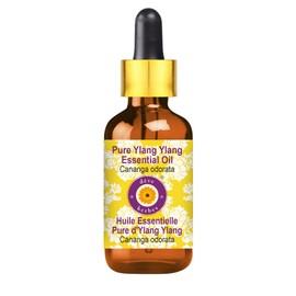 Deve Herbes Pure Ylang Ylang Essential Oil (Cananga odorata) with Glass Dropper Natural Therapeutic Grade Steam Distilled 50ml (1.69 oz)