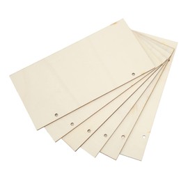 Rectangle Blank Wooden Hanging Plaque Decorative DIY Wooden Sign for Wedding Party Pack of 6