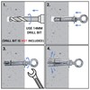 SKIR'CO (Pack of 2) Eye Bolt Shield Anchor M8, Expansion