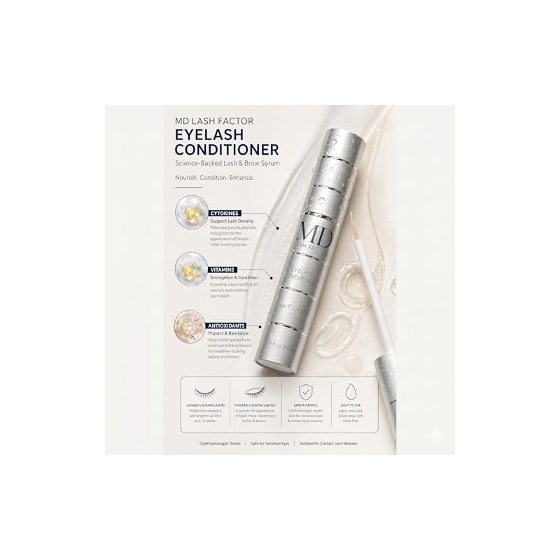 MD- Suero para el crecimiento de pestañas Lash Factor Realza