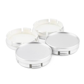 Rheedal 4Pcs 55mm(2.15inch) Wheel Center Caps for Ford Edge Escape Focus Fusion C-Max Wheel Rim Replacement 6M21 1003 AA Hub Cap, (Silver, Out 55mm, Inner 51mm)