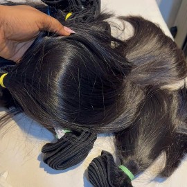 Raw Indian Hair Vendor Unprocessed Raw Indian Hair Bundles Cuticle Aligned Natural Human Hair Burmese Curly Bundlesstyle: Natural wave bundle 1 piece, color: Natural black, Stretched Length: 14 in