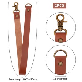 GORGECRAFT 2 Pack Leather Curtain Tiebacks European Style Custom Made Curtain Holders Decorative Draperies Holdbacks Curtain Rod Hooks for Wall (Saddle Brown)