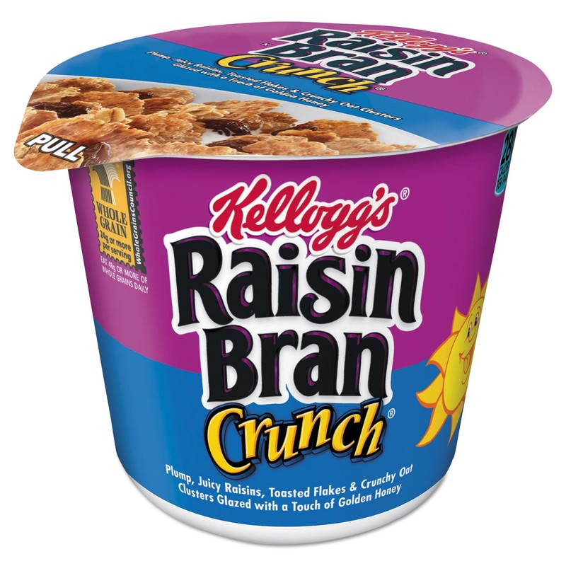 Kellogg's Raisin Bran Crunch, Breakfast Cereal in a Cup, Original,