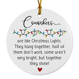 Coworkers Are Like Christmas Lights Christmas Ornament, Coworkers Christmas Ornament, Coworker Gift, Coworker Christmas Gift, Work Bestie, Work Friend Ornament, Office Exchange Gift