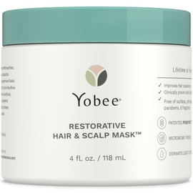 Yobee Restorative Scalp Mask - Dry Scalp Treatment Hair Mask - Probiotic Extracts, Organic Honey, Turmeric, Vitamin B12 - Natural Dry, Itchy, Sensitive Scalp and Dandruff Relief - for Adults, 4 fl oz