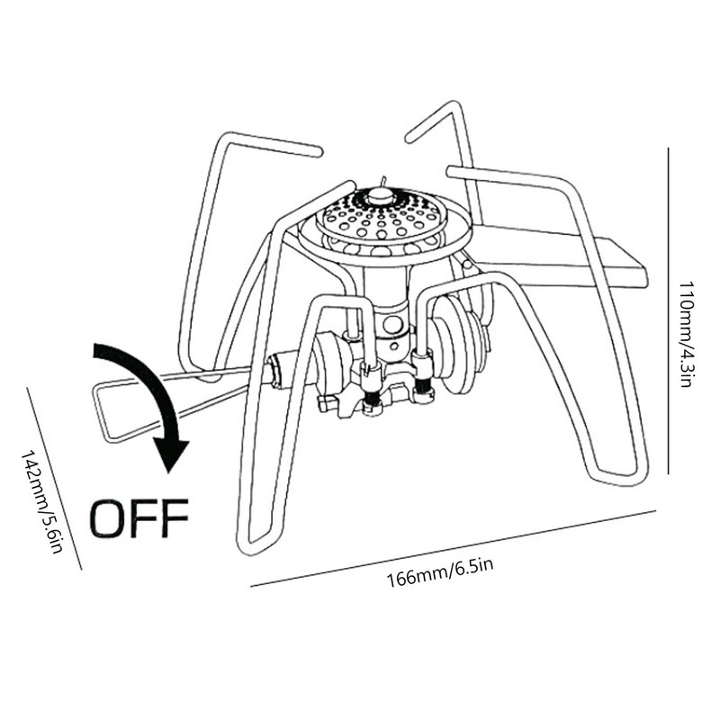 Outdoor Folding Gas Stove Mini Portable Strong Firepower Easy Control