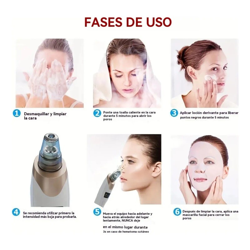 Limpiador De Poros Extractor De Puntos Negros Y Acné Facial