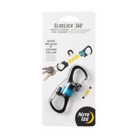 Nighteyes MSBL-03-R7 360° Magnetic Slide Lock Carabiner, Blue