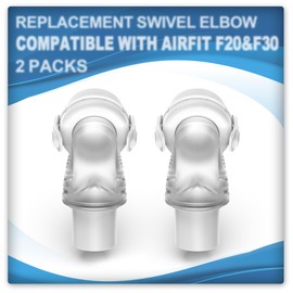 2 Packs Replacement Swivel Elbow Connector Compatible with Airfit F20 and Airfit F30,Tube Quick-Release Elbow,Great-Value Supplies by AirSmart