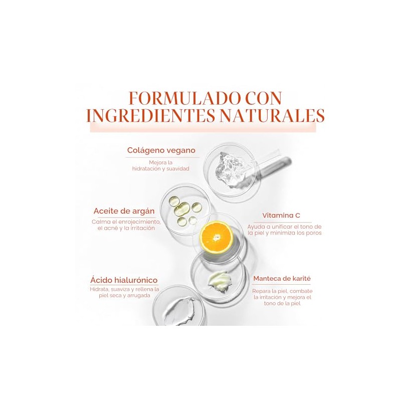 Skin Hidratante Facial Vitamina Colágeno Probado Por Dermatólogos Antienvejecimiento Reafirmante