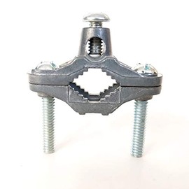 Electrical Ground Wire Clamp for 1/2" to 1" Water Pipe or Steel Conduit, Zinc Die Cast, UL Listed (2 Pack)