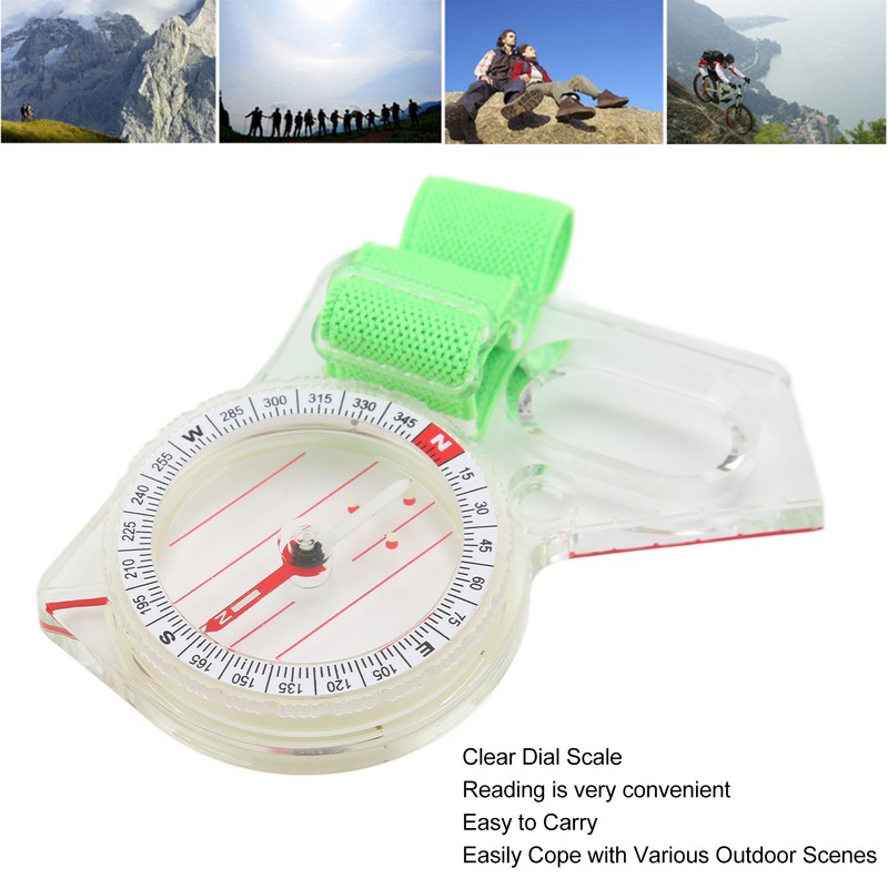 Orienteering Compass Clear Scale ABS Multifunction Thumb Compass With Luminous