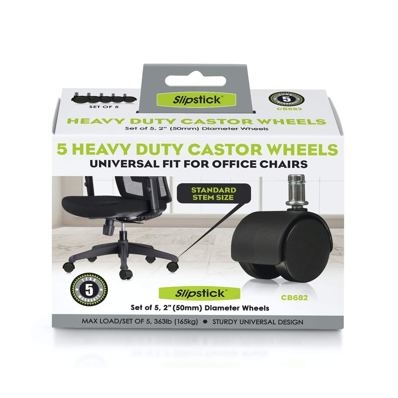 Slipstick CB682 2 Inch Replacement Office Chair Wheels (Set of