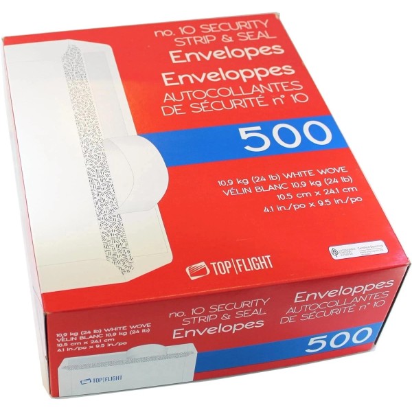Security Letter White Business Envelopes Self Stick Bulk 500 Peel