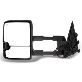 FINDAUTO Tow Mirrors Fit for 2014-2018 for Chevy for GMC 1500 2015-2019 for Chevy for GMC 2500 HD 3500 HD Towing Mirrors with Driver and Passenger Side Power Adjusted Black Cap