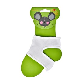 FEINSCHÖN Sock Keeper for Babies - Set of 2 Baby Sock Holders Against Sock Loss | Soft, Elastic & Secure Hold for Baby Socks | 6-18 Months, 2 x White