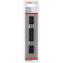 Bosch Professional Accessories Bosch Professional 2608522358 3-Piece Double Screwdriver Set Phillips (Impact Control, 3 x PH2-PH2 Bits Length: 150 mm, Pick and Click)