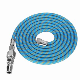 Braided Airbrush Air Hose Adapter Kit, Nylon Braided Air Hose Standard 1/8 1/4 Adapter for Spray Gun Air Compressor
