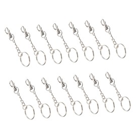 Operitacx 60 Sätze Hummerschere Schließungen Zubehör Schnalle Clip Herstellung Schließe Schlüsselkettenringe D Schwenken Klaue Krallen Schlüsselanhänger Verschlüsse Rostfreier Stahl Silver