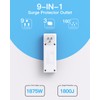Surge Protector Outlet Extender with Rotating Plug, 9 AC Multi