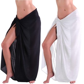 INGEAR Sarong Bathing Suit Cover Up for Women – Long Pareo Beach Wraps, Swimsuit Coverup Skirt, Stylish Bikini Cover Up