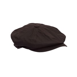WALKER AND HAWKES - Danesford - Unisex Bakerboy Flat Cap Waxed from 8 Pieces - Country Style, brown