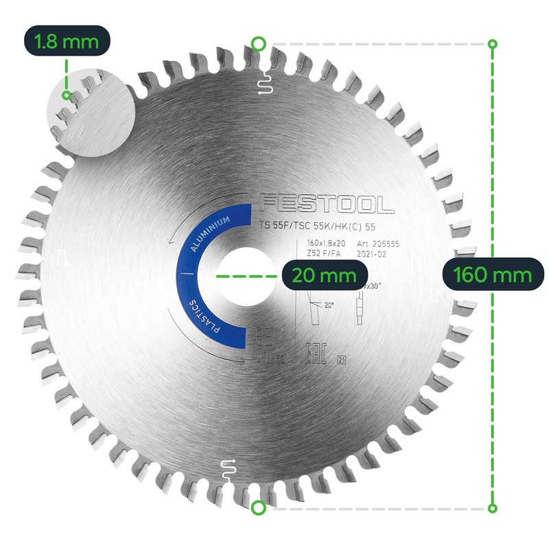 Festool 90356 Special Circular Saw Blade HW Diameter 160 x