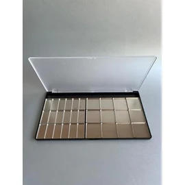PALETA MAGNÉTICA PROFESIONAL GRANDE VACÍA PARA MAQUILLAJE CON TAPA TRANSLÚCIDA.