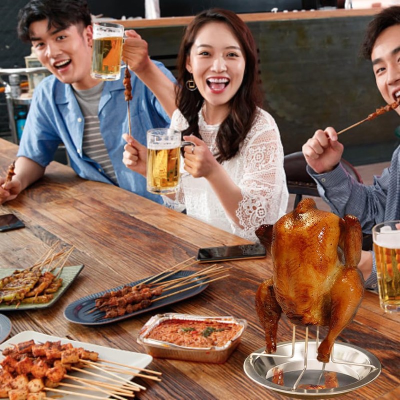 Chicken Roaster Rack,Stainless Steel Beer Can Chicken Holder for Whole