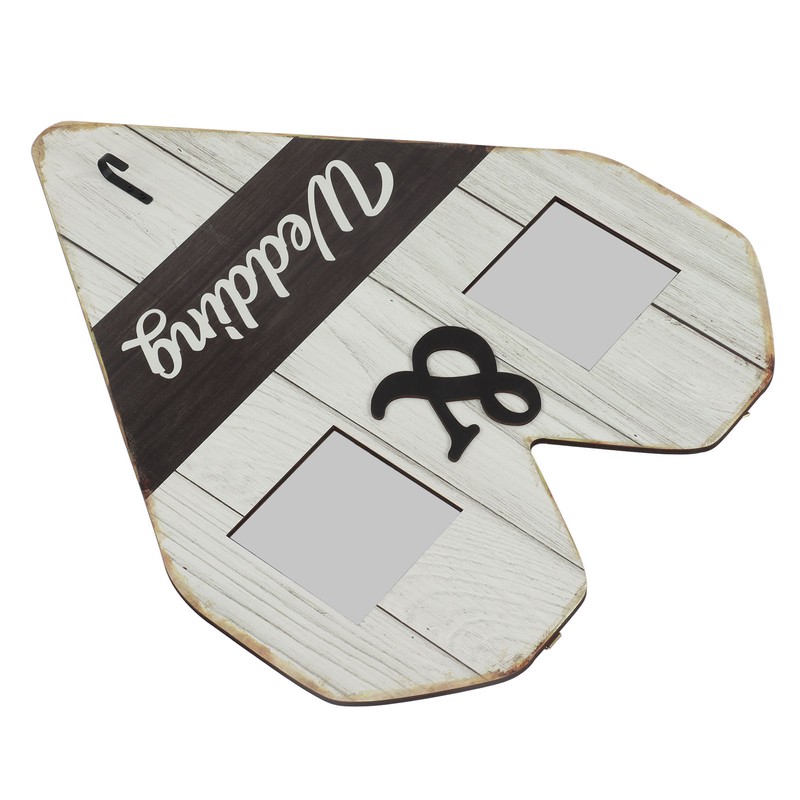 Wood Wedding Picture Frame Key Hook Wall Hanging Decoration Love