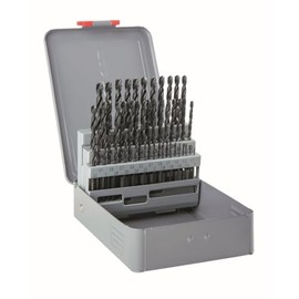 ALPEN 100351100 Spiral Drill Bit HSS DIN 338 50-Piece (Diameter 1-5.9 mm, Short Drill Bit, for Drilling Alloyed and Unalloyed Steels, Grey Cast Iron, Malleable Cast Iron)