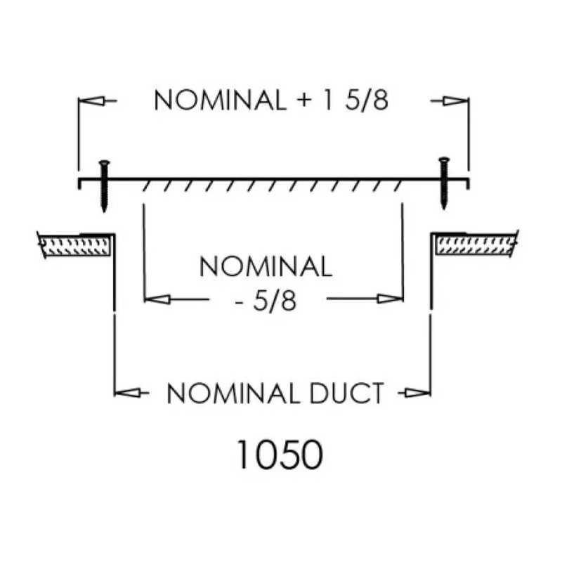 Shoemaker 1150-24X8 24 x 8 Baseboard Return Air Grille -