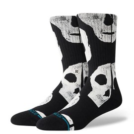 Stance Jolly Rogers Crew - Unisex Socks - Combed Cotton-blend Construction - Targeted Cushioning Black LG (US Men's Shoe 9-13, Women's Shoe 11-14) One Size