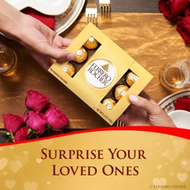 Ferrero Rocher Ferrero Rocher, 16 Count, Gourmet Milk Chocolate Hazelnut, Chocolate Gift Box, Individually Wrapped, 7 oz