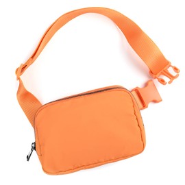 Didida Orange Mini Belt Bag, Fashion Waist Packs Unisex Fanny Packs for Women Men crossbody with Adjustable Strap for Outdoors Workout Travel Casual Running Hiking Cycling