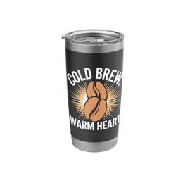 Cold Brew Warm Heart Iced Coffee Stainless Steel Insulated Tumbler