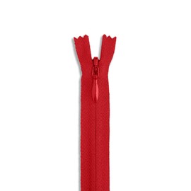 Red Zipper 18" Invisible Zipper Heavy Duty Zippers Non Separating Zipper Nylon Zipper Crafts Zipper for Sewing Tooth Size of 2 mm