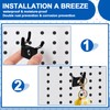 Tandefio Pegboard Hooks Metal Prong Hook Peg Board for Hanging