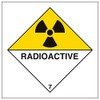 V Safety Hazard diamond - Radioactive-200x200mm-Magnetic Safety Sign