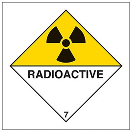 V Safety Hazard diamond - Radioactive-200x200mm-Magnetic Safety Sign