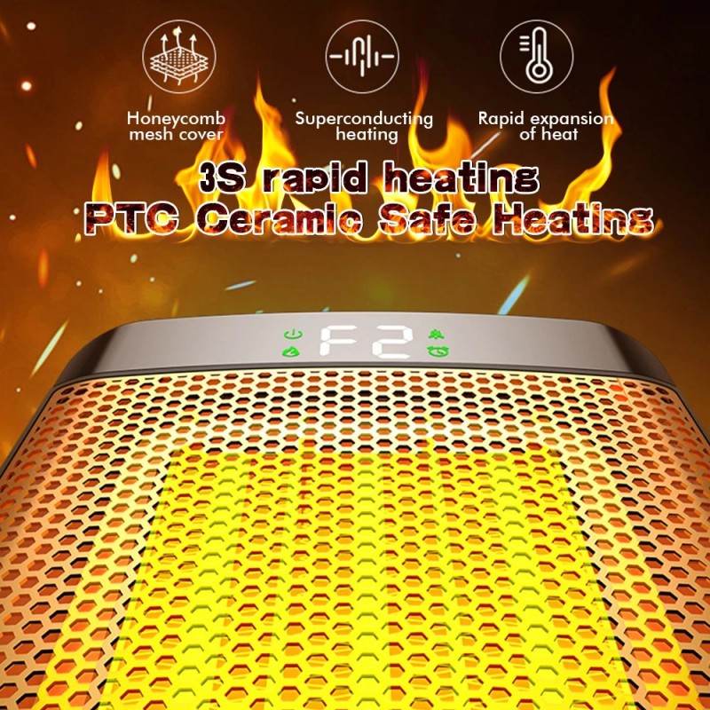 Portable Space Heater for Indoor Electric Flame Heaters PTC Fast