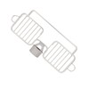 Faucet Storage Shelf Aluminum Plastic Two Containers with Towel Rod