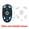 2 Sets White Rounded Curved Edges Mouse Feet Pads Skates
