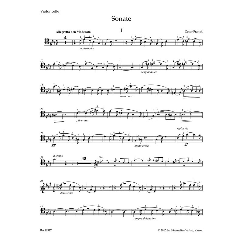 Franck: Violin Sonata (arr. for cello) / Mélancolie