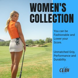 CaddyDaddy Claw Golf Gloves for Women | Flex-Mesh Design for Cool Ventilation | Lasts 5 Times Longer Than Leather | Silicone-Web Coating for Maximum Grip (Worn on Left Hand, Grey, X-Small)