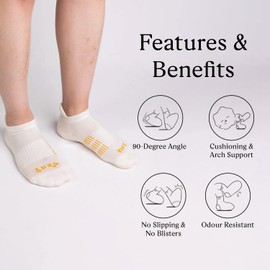 Paire - Unisex Active Ankle Socks | Extra Breezy & Ultra Sporty | Non-Slipping & No Blisters | Seamless Socks | Compression Socks with Supreme Breezeblend | Aussie Merino Wool | 90° Angle Socks